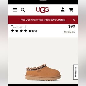 UGGS Toddlers Tan Suede Slip-Ons
